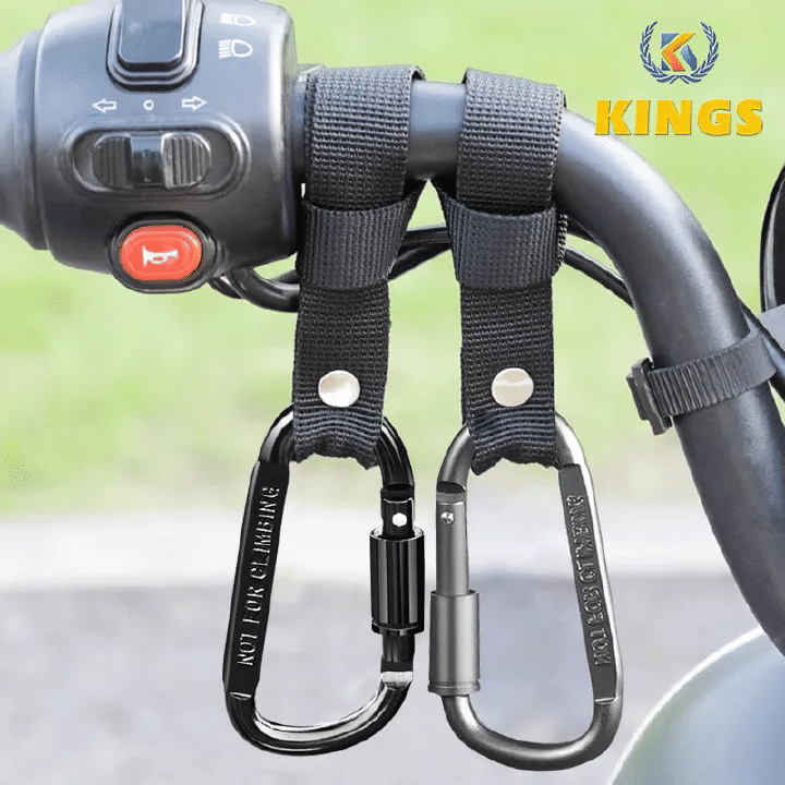 Bicycle Hook 2-Piece Multi-functional Metal Hanging Device for Riding Equipment Black