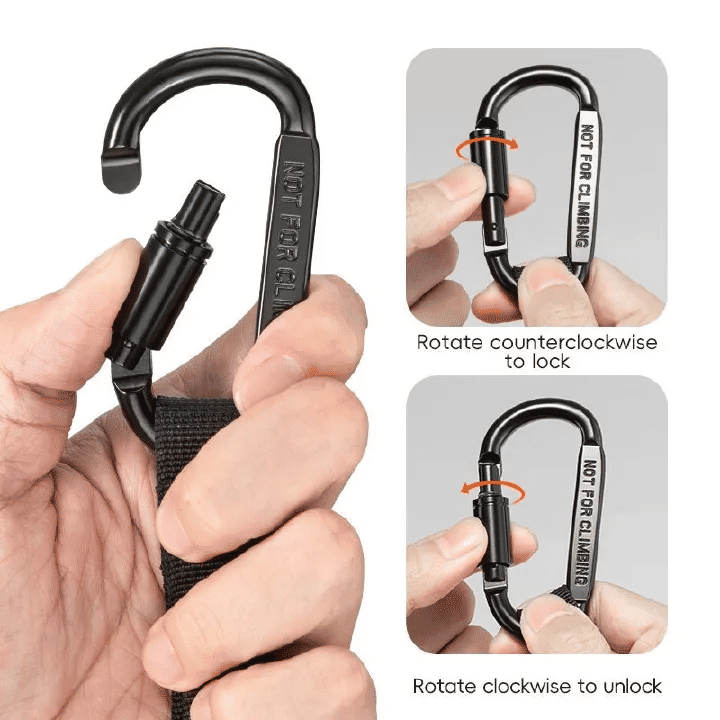 Bicycle Hook 2-Piece Multi-functional Metal Hanging Device for Riding Equipment Black