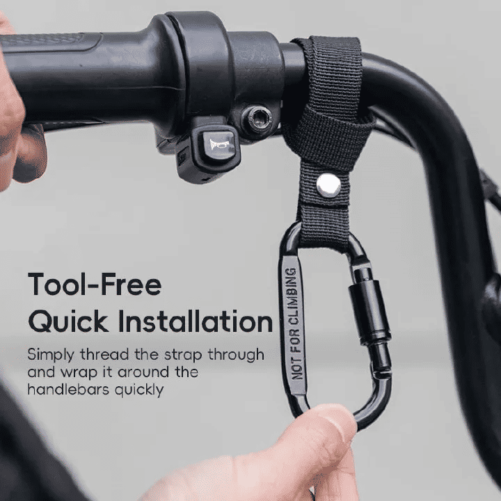 Bicycle Hook 2-Piece Multi-functional Metal Hanging Device for Riding Equipment Black