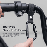 Bicycle Hook 2-Piece Multi-functional Metal Hanging Device for Riding Equipment Black