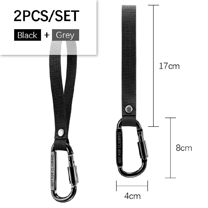 Bicycle Hook 2-Piece Multi-functional Metal Hanging Device for Riding Equipment Black