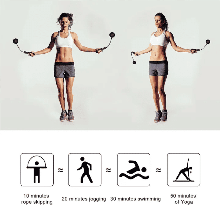 Cordless Jump Rope Fitness Equipment for Home Exercise Black