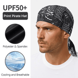 Men's Hip Hop Black Durag, Cuban Link Bracelet & Belt Chain Set