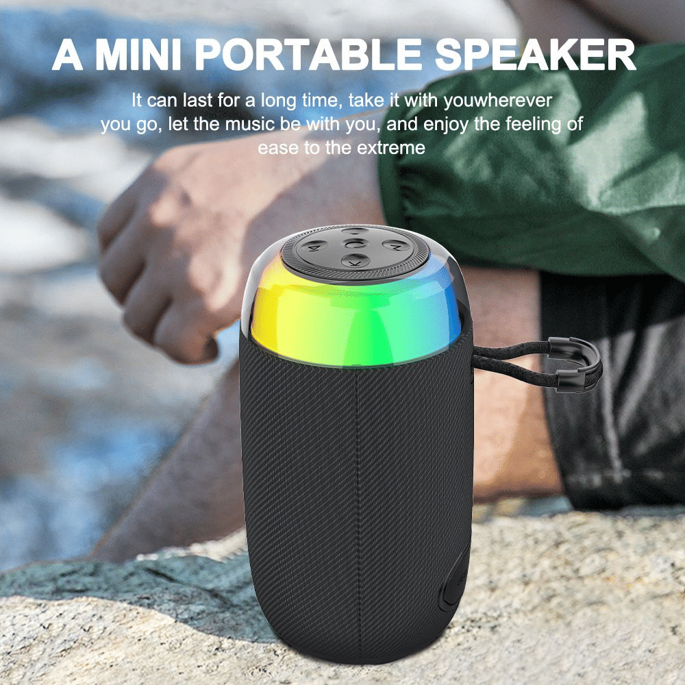 10W Portable Bluetooth Speaker HD Sound Trumpet Bass RGB Party Lights, IPX5