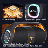 Portable Bluetooth Speaker with Deep Bass, Waterproof, Wireless, Subwoofer, Long-lasting Battery