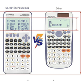Scientific Calculator 407 Functions Dual-Line LCD Display Exam Approved 991Plus