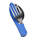 Foldable Camping Utensil Set Multi-Functional Stainless Steel Knife Fork Spoon 4in