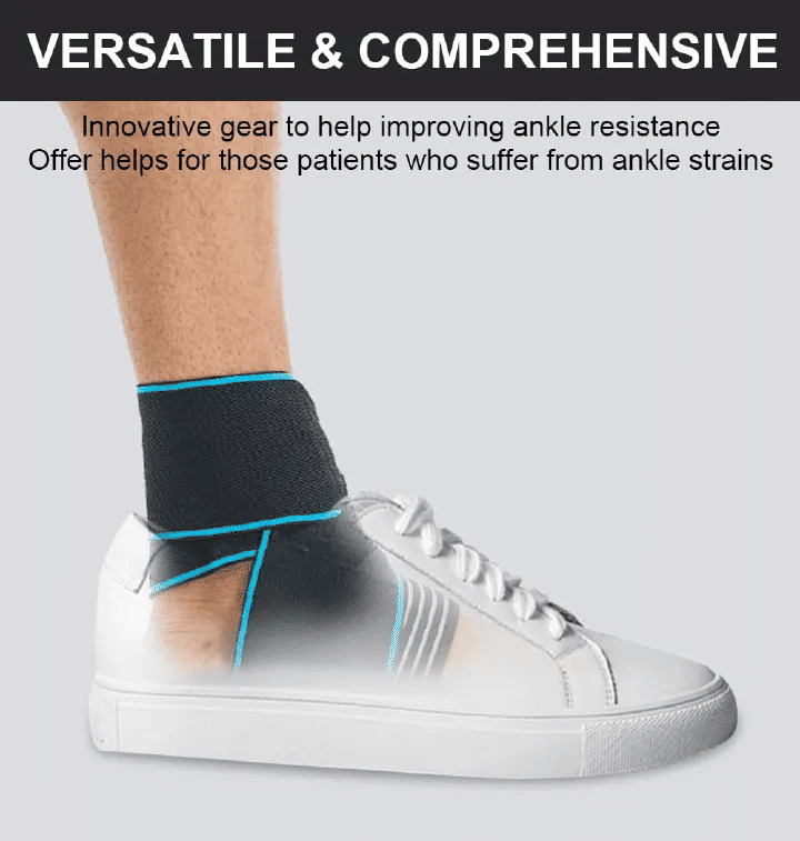 Ankle Brace Support Adjustable Breathable Elastic Nylon for Men Women Sprained Ankle Blue