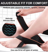 Ankle Brace Support Adjustable Breathable Elastic Nylon for Men Women Sprained Ankle Blue