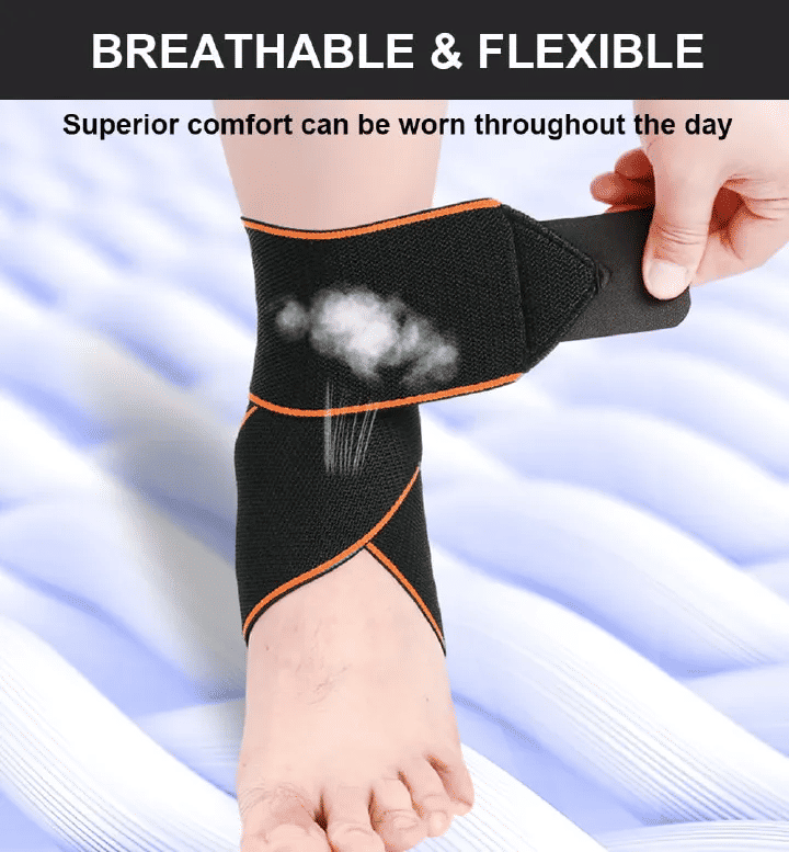 Ankle Brace Support Adjustable Breathable Elastic Nylon for Men Women Sprained Ankle Blue