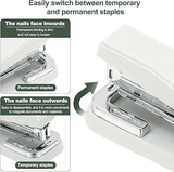 Swing-Arm Swivel Stapler 50 Sheet Capacity 90 Degree Rotate Desk Stapler 1000 Staples