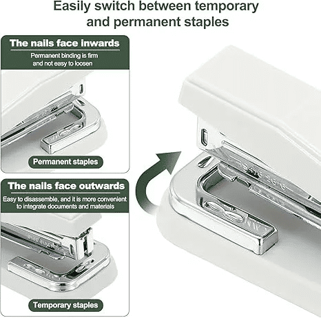 Swing-Arm Swivel Stapler 50 Sheet Capacity 90 Degree Rotate Desk Stapler 1000 Staples