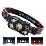 Rechargeable Headlamp Flashlight 2000 Lumen Super Bright LED Headlight with Red Light Motion Sensor Waterproof Lightweight Head Lamp for Outdoor Camping Running Hiking Fishing