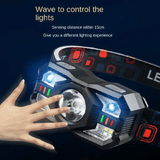 Rechargeable Headlamp Flashlight 2000 Lumen Super Bright LED Headlight with Red Light Motion Sensor Waterproof Lightweight Head Lamp for Outdoor Camping Running Hiking Fishing