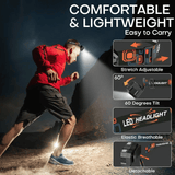 Rechargeable Headlamp Flashlight 2000 Lumen Super Bright LED Headlight with Red Light Motion Sensor Waterproof Lightweight Head Lamp for Outdoor Camping Running Hiking Fishing