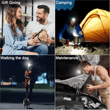 Rechargeable 2000 Lumen LED Headlamp, Red Light, Motion Sensor for Outdoors