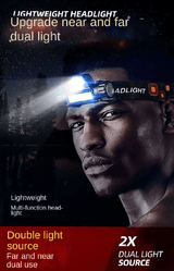 LED Headlamp Flashlight Rechargeable USB 1200mAh IPX4 Waterproof 90°Adjustable for Running Camping Hiking