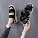 ASSKLO Women's Soft Sole Elastic Band Sport Sandals - Korean Style