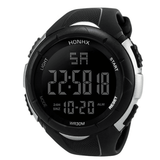 Men's Military Sports Watch Analog Digital LED Waterproof Rubber Strap Black