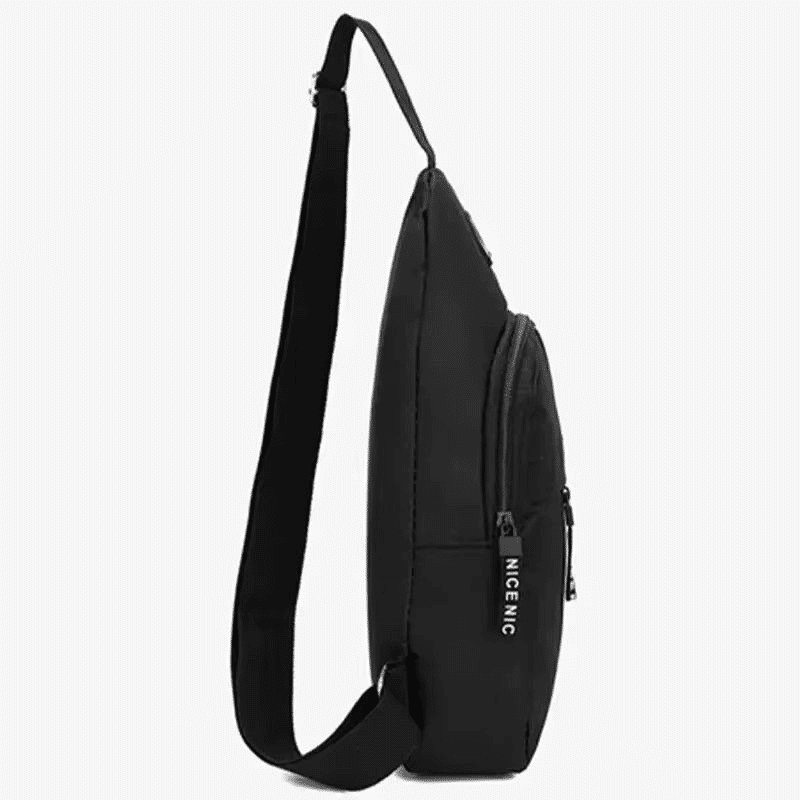 Men's Solid Color Casual Chest Bag - Outdoor Crossbody Sling Pack