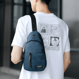 Men's Solid Color Casual Chest Bag - Outdoor Crossbody Sling Pack
