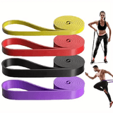 Fitness Resistance Band Set 5-120lbs Latex Exercise Bands for Home Gym Yoga Pilates