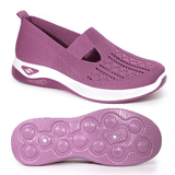 Thor Women's Lightweight Purple Running Shoes - Breathable Mesh Slip-On Athletic Sneakers