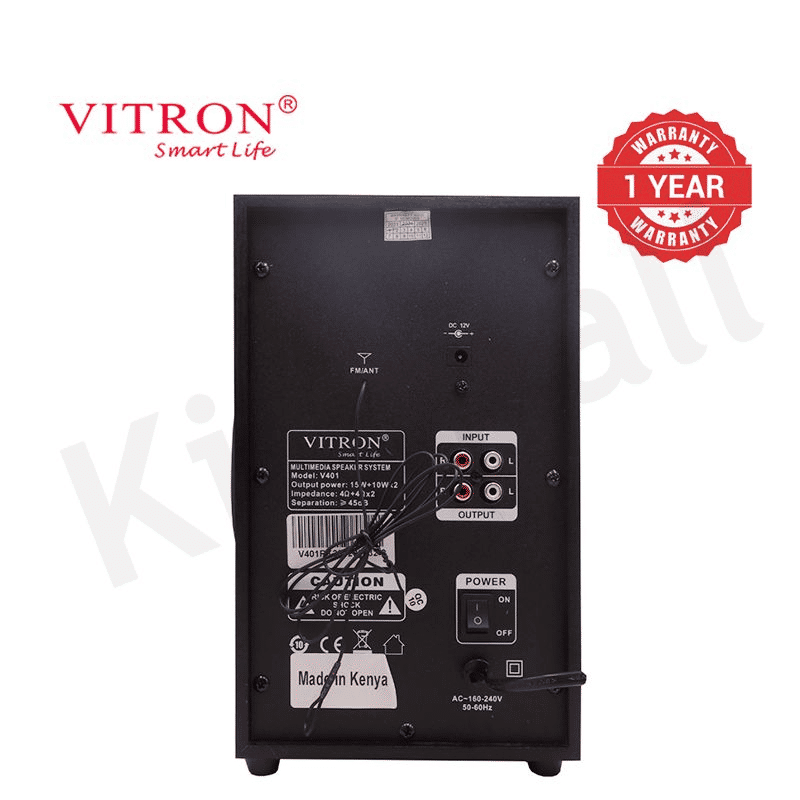 Vitron 2.1CH Bluetooth Home Speaker System, 5000W Subwoofer, Remote Control