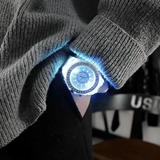 Luminous Rhinestone LED Quartz Fashion Watch for Men and Women