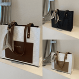 Women's Fashionable Large Capacity Shoulder Messenger Tote Bag - Casual Everyday Handbag