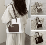 Women's Fashionable Large Capacity Shoulder Messenger Tote Bag - Casual Everyday Handbag