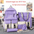 CaseTek 5-Piece Fashion Backpack Set: Durable School, Travel, Bookbags for Teens