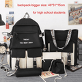 CaseTek 5-Piece Fashion Backpack Set: Durable School, Travel, Bookbags for Teens