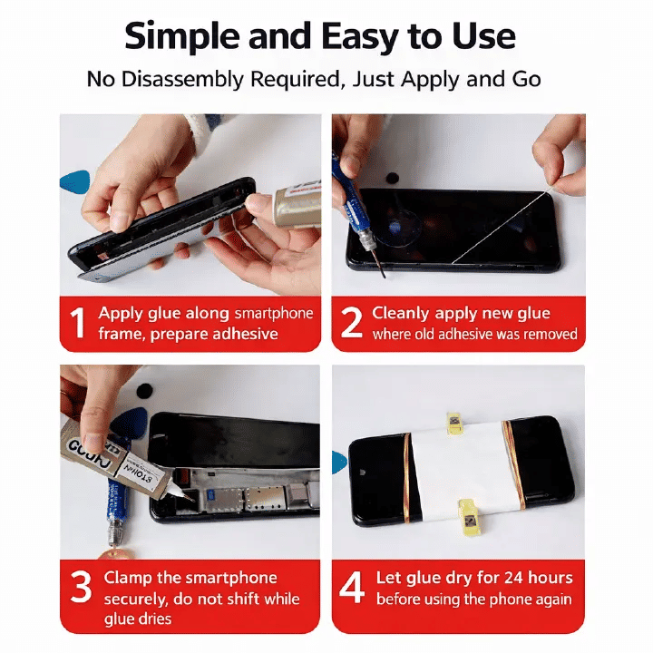 TVOOO Transparent Phone Repair Adhesive 0.5oz Screen Lifting Fix for Phones Tablets Watches