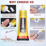E-8000 Clear Super Glue 0.51fl oz High-Strength Industrial Adhesive for Phone Repair Clear