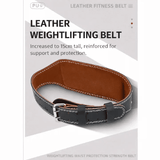 PU Leather Powerlifting Belt 15cm Wide Back Support for Squats Deadlifts