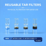 Disposable Cigarette Holder 100-Pack Tar Filter Smoking Accessory Clear