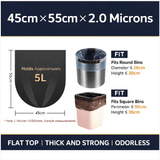 Heavy Duty Black Trash Bags 45x55cm 2.0 Micron Leakproof Tear Resistant Odorless 5g