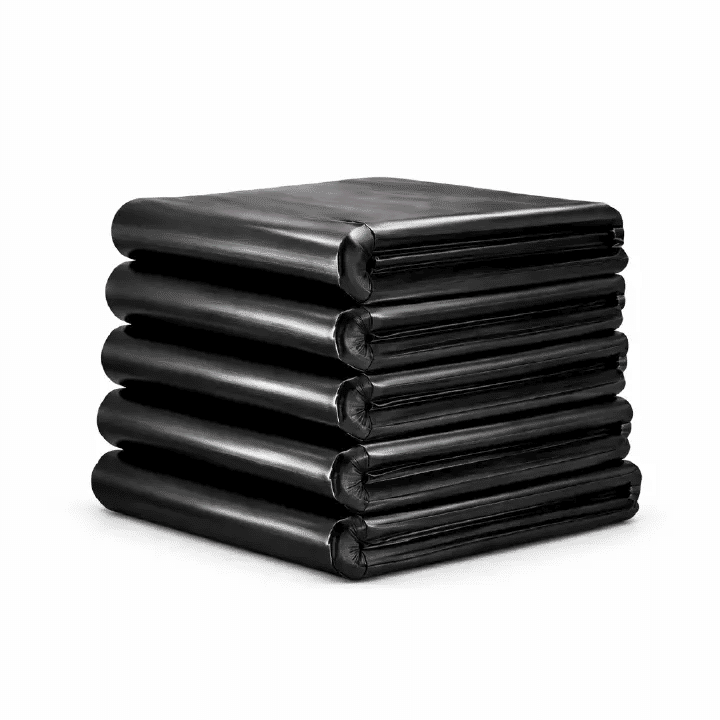 Heavy Duty Black Trash Bags 45x55cm 2.0 Micron Leakproof Tear Resistant Odorless 5g