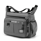 Men's Large Capacity Waterproof Shoulder Bag - Multi-Pocket Business & Leisure Crossbody