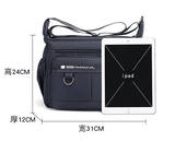 Men's Large Capacity Waterproof Shoulder Bag - Multi-Pocket Business & Leisure Crossbody