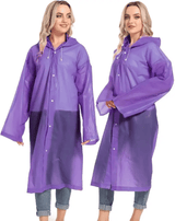 Non-Disposable Thickened Frosted Waterproof Hiking Raincoat for Men Women Children Black