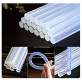 Hot Melt Glue Stick 8-Piece Mini Adhesive Set for DIY Maintenance Translucent