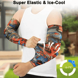 Tencel Tattoo Sleeves 4-Pack for Men Women Sun Protection Arm Covers Black