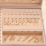 76PCS Luxury Butterfly Jewelry Set Necklace Ring Earring Diamond Pearl Zircon Pendant Women's Daily Gift