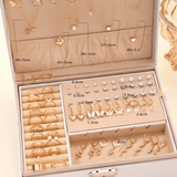 76PCS Luxury Butterfly Jewelry Set Necklace Ring Earring Diamond Pearl Zircon Pendant Women's Daily Gift