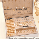 76PCS Luxury Butterfly Jewelry Set Necklace Ring Earring Diamond Pearl Zircon Pendant Women's Daily Gift
