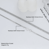 Elegant Stainless Steel Couple Bracelet Set with Crystal Heart Charm