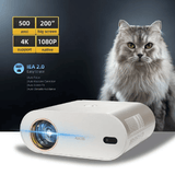 D7W Portable Mini HD 1080P 4K Home Theater LED Projector Android Smart WiFi Bluetooth
