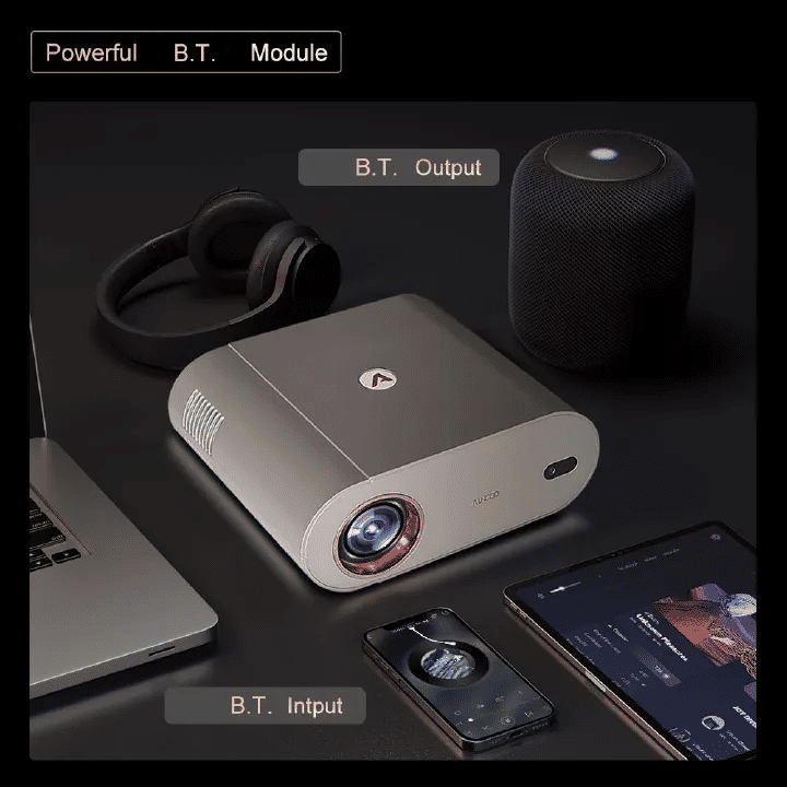 D7W Portable Mini HD 1080P 4K Home Theater LED Projector Android Smart WiFi Bluetooth